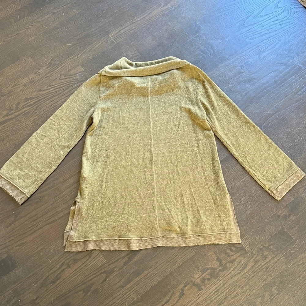 Anthropologie Maeve Cowl neck tunic sweater olive green large